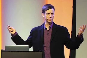 Mark Hurst speaking on stage.