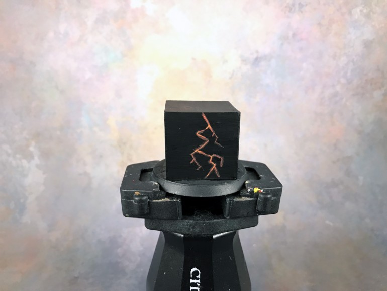 Using a red glaze over the lightning adds interest