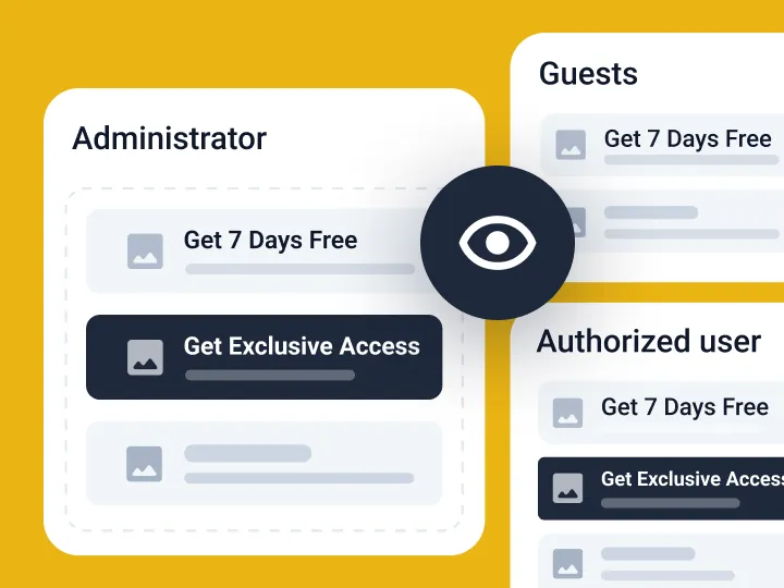 dynamic visibility rules for website page templates