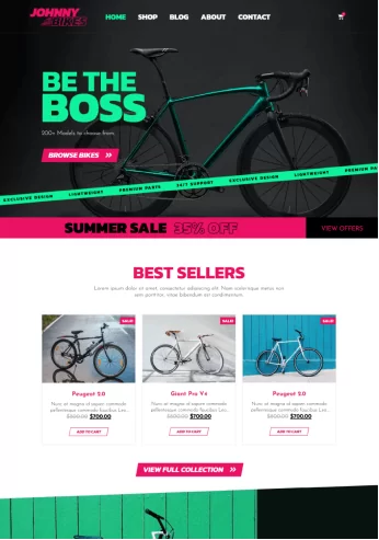 Bike Store - Responsive theme starter Template