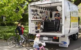 アメリカの移動自転車店