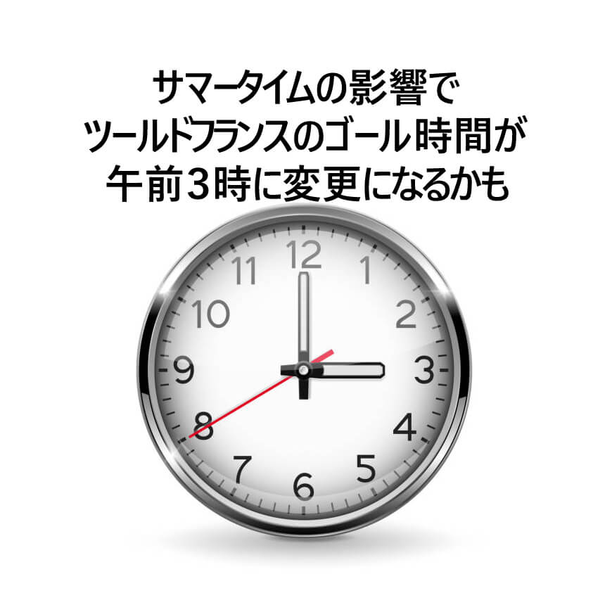 ツールドフランスの放送時間サマータイムの影響