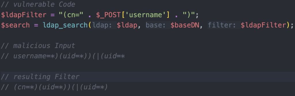 LDAP Injection