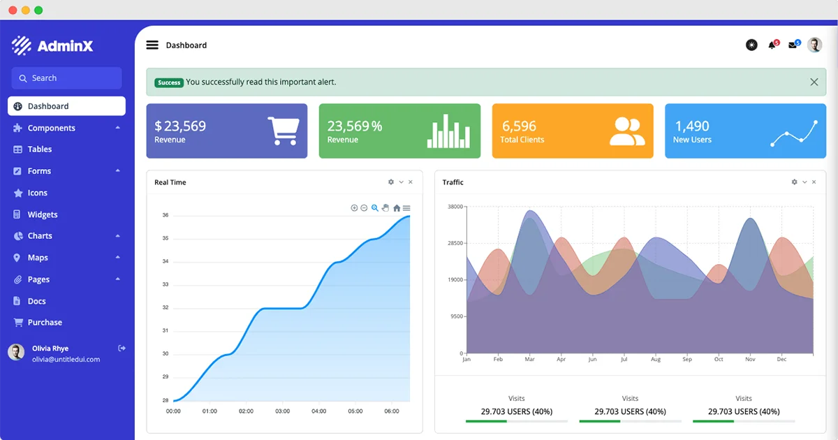 AdminX - Free Admin Template