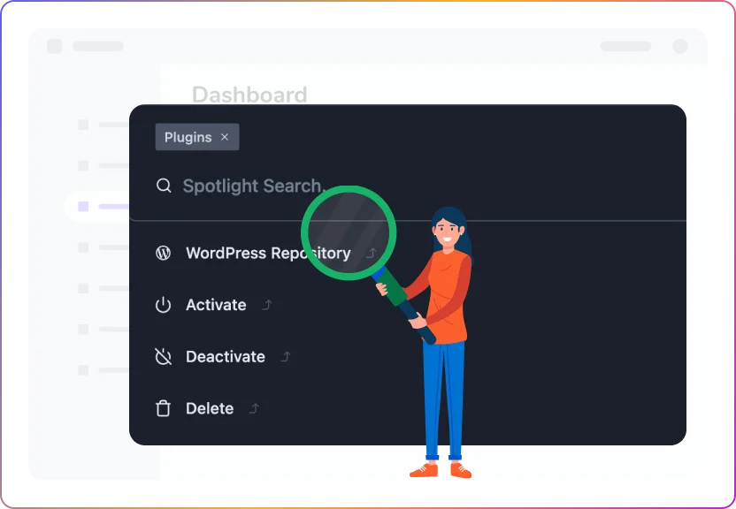 Plugin control in WP Spotlight