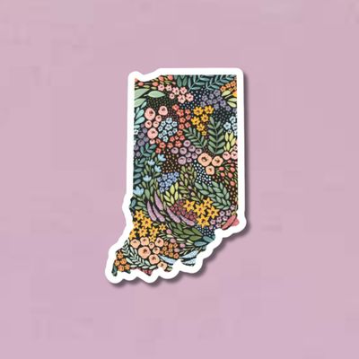 Indiana State Floral Sticker