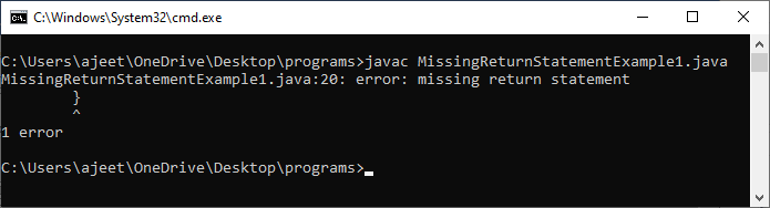 Java missing return statement