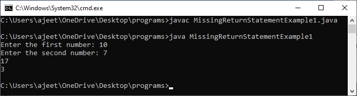 Java missing return statement