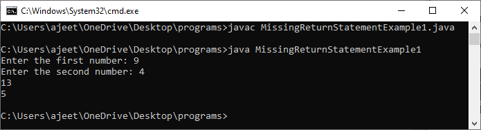 Java missing return statement