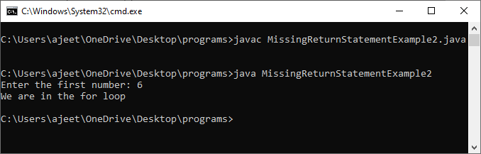 Java missing return statement