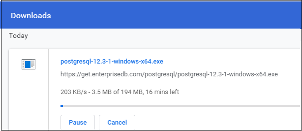 installing postgreSQL on windows