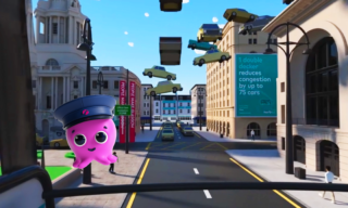 still frame of first bus vr experience brand activation