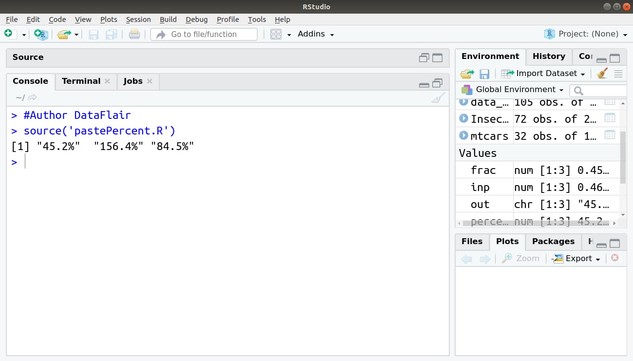 pastepercent.R output - R Functions