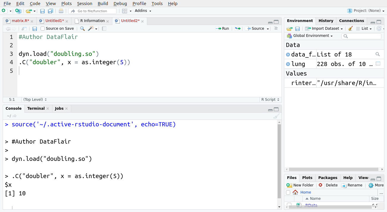dyn load R Code - R vector functions