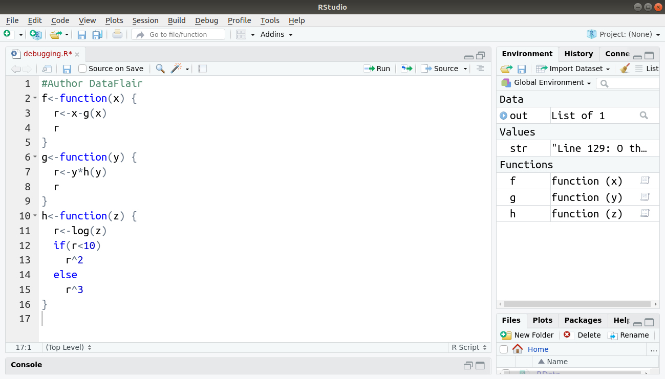 traceback input - R Debug