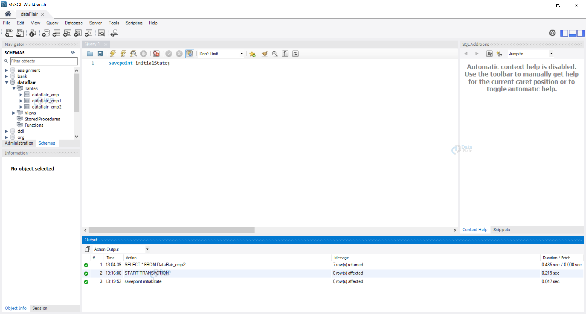SQL Transaction Example