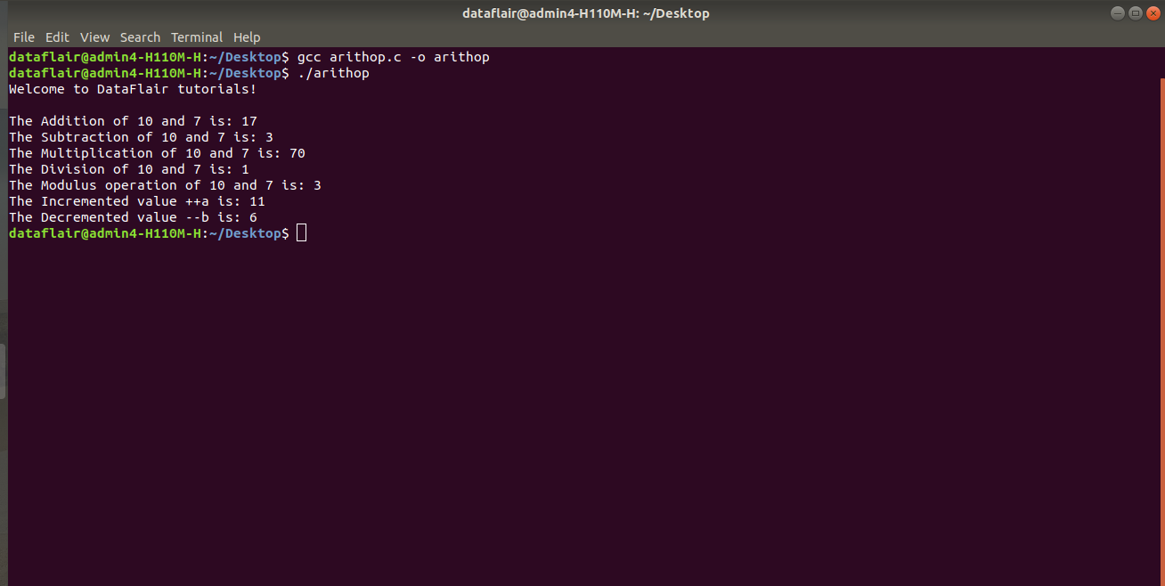 Arithmetic Operators with Result