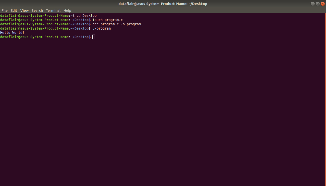 Output of Program