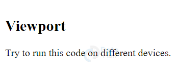 html responsive viewport