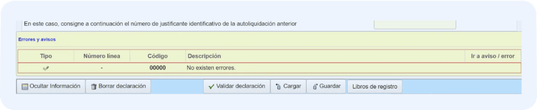 Cómo rellenar el modelo 130: comprobar si hay errores con la validación