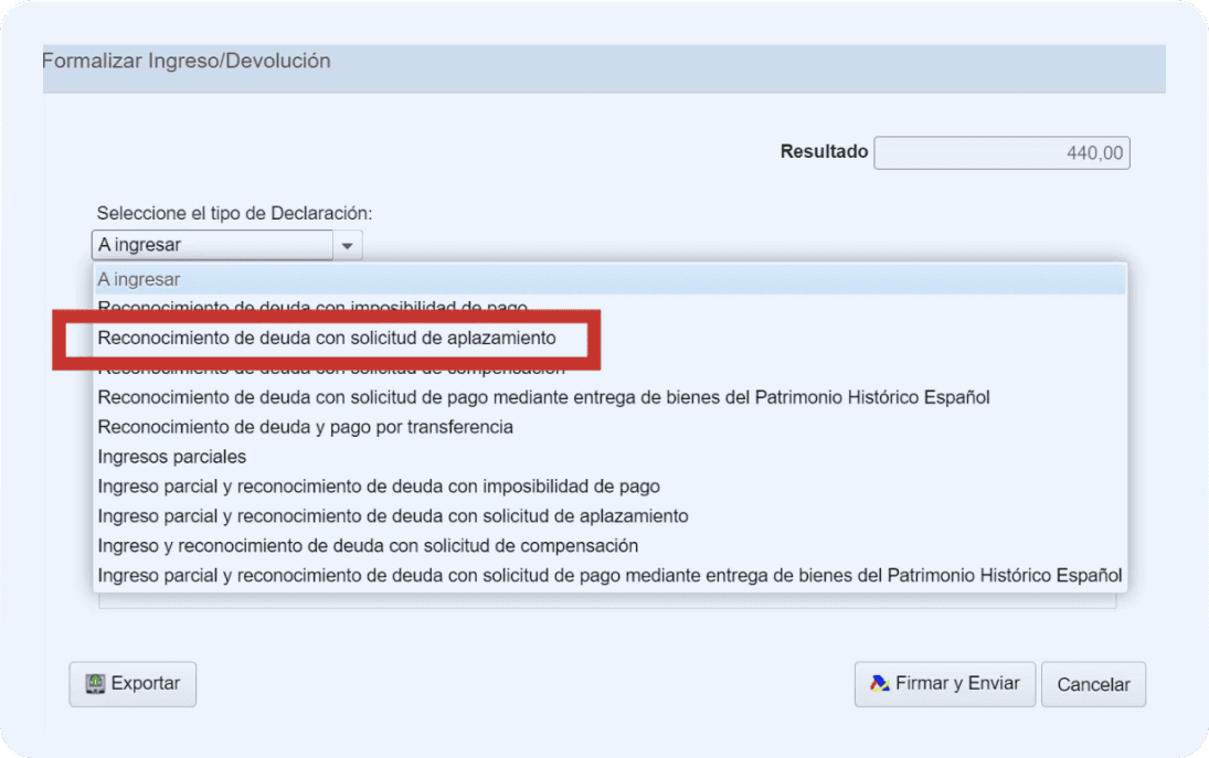 Cómo rellenar el modelo 130: opciones para aplazar