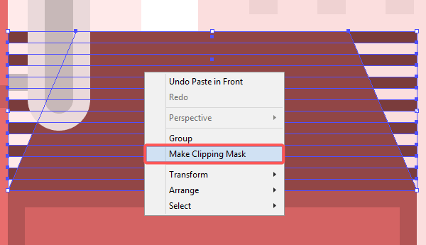 Clipping mask to the roof