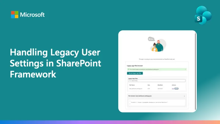 Handling Legacy User Settings in SharePoint Framework image