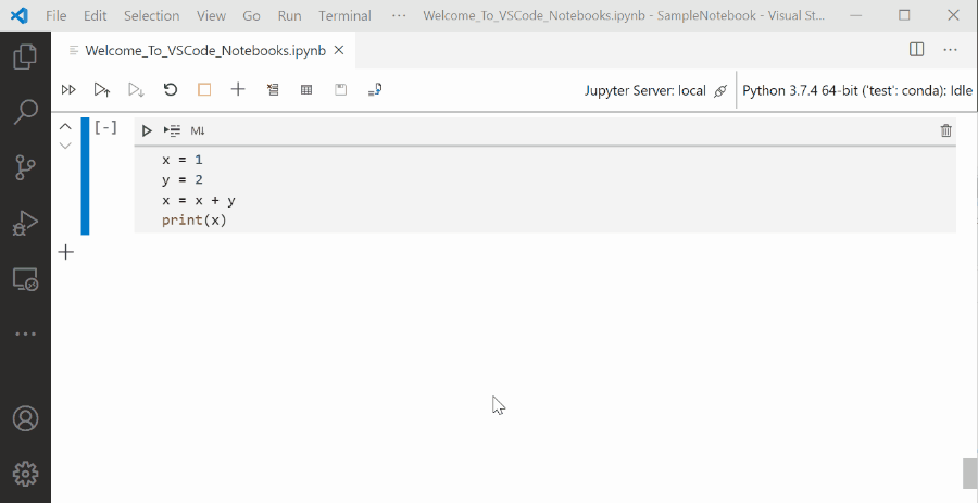 Line by line execution of a Jupyter Notebooks cell
