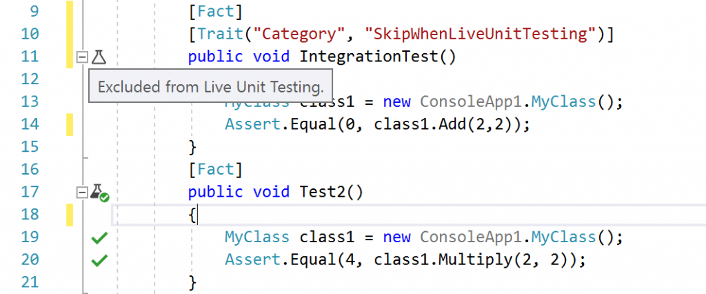 Ability to exclude some Live Unit Tests in Tools Options Ability to exclude some Live Unit Tests in Tools Options