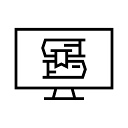 A computer screen with books icon representing NVIDIA Developer Learning Library