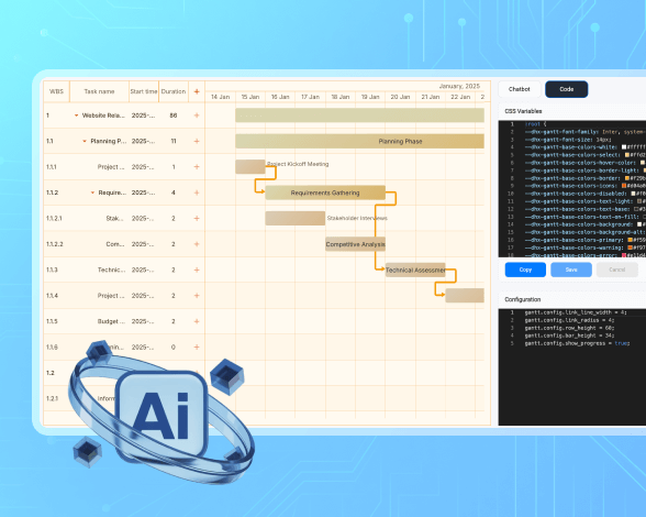 AI Gantt Theme Builder
