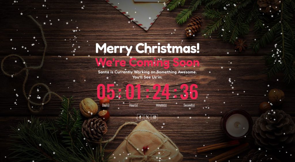 Divi Layouts coming soon ornament stars