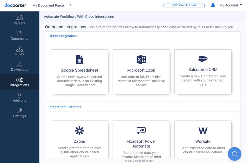 Google Drive Extraction with Docparser Step 4