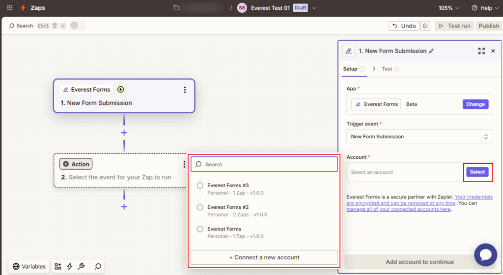 Select Account for Trigger