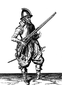 A period image of a calliveri, fro De Gheyn's drill booklet