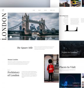 Minimalist Travel Website Template PSD