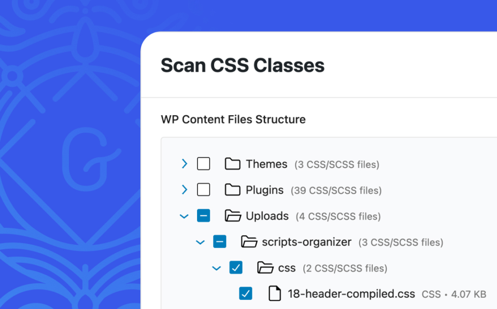 css files scanner