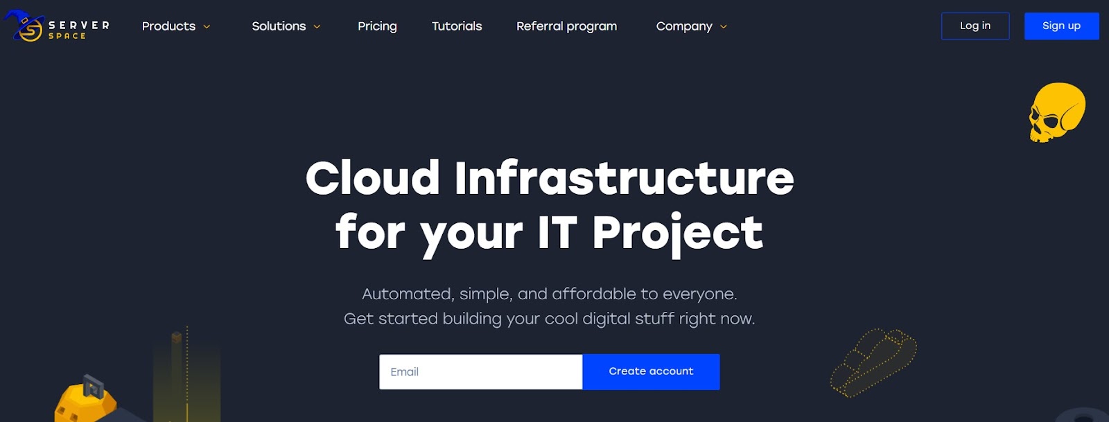Serverspace landing page