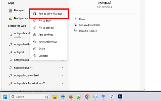 run-notepad-as-administrator - Duplicator メモ帳を管理者として実行する