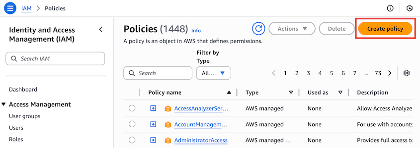 Create-IAM-Policy - Duplicator Create Amazon S3 IAM policy