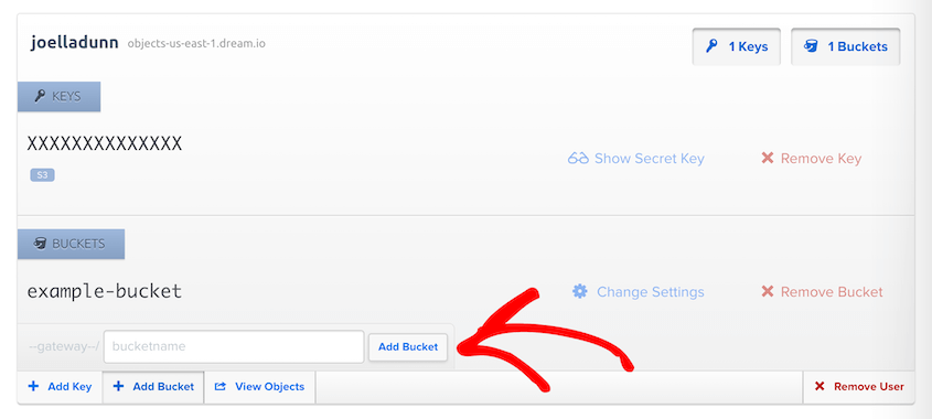 Add-DreamObjects-Bucket - Duplicator Add DreamObjects bucket
