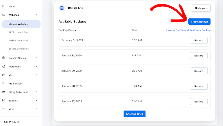 Create-DreamHost-Backup - Duplicator Create DreamHost backup