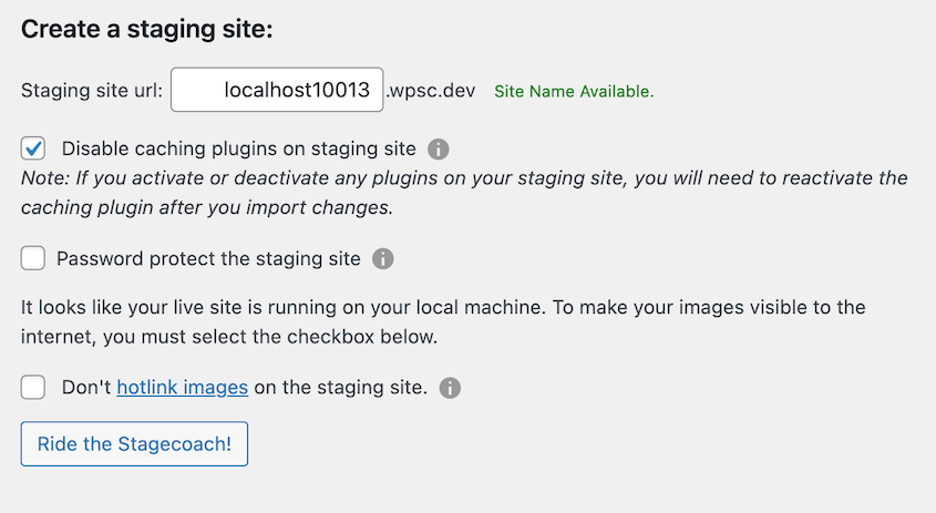 WP-Stagecoach-Setup - Duplicator WP Stagecoach set up staging site