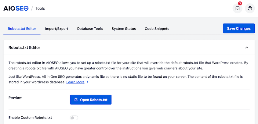 AIOSEO-Robotstxt - Duplicator AIOSEO robots.txt editor