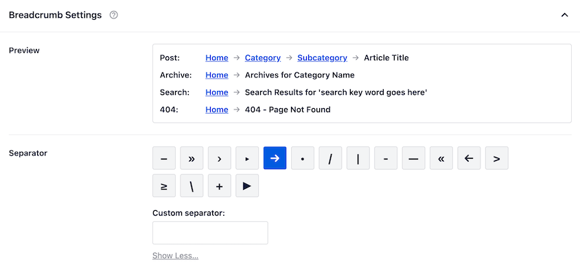 Custom-Breadcrumbs - Duplicator AIOSEO custom breadcrumbs