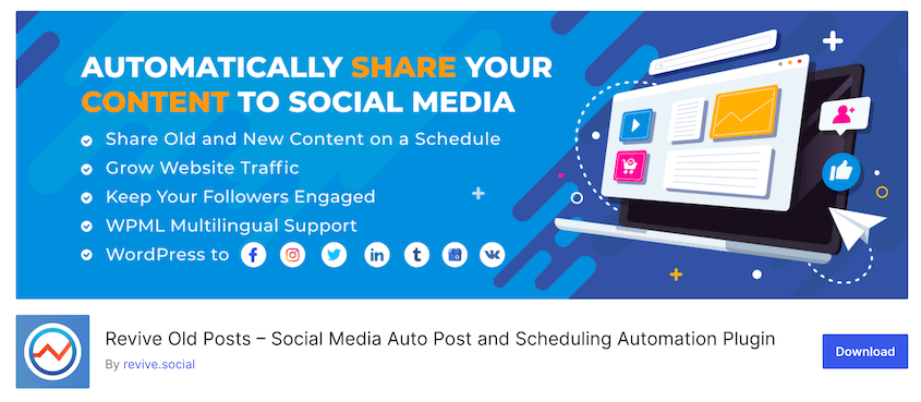 Revive-Old-Posts - Duplicator Revive Old Posts plugin