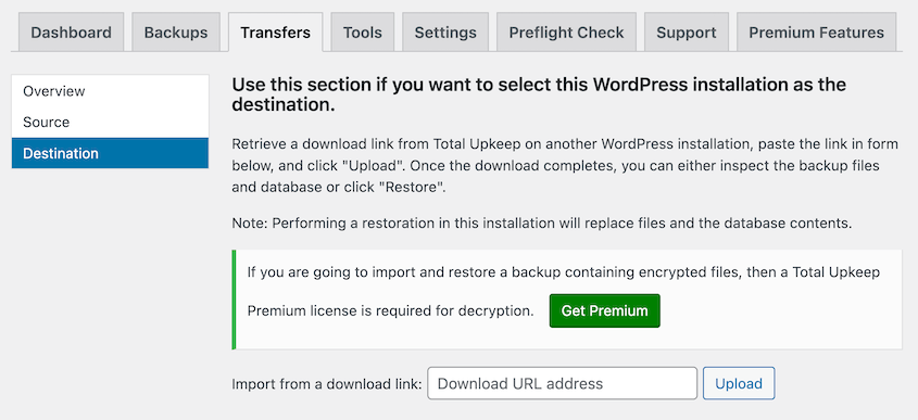 Total-Upkeep-Migration - Duplicator Total Upkeep migration