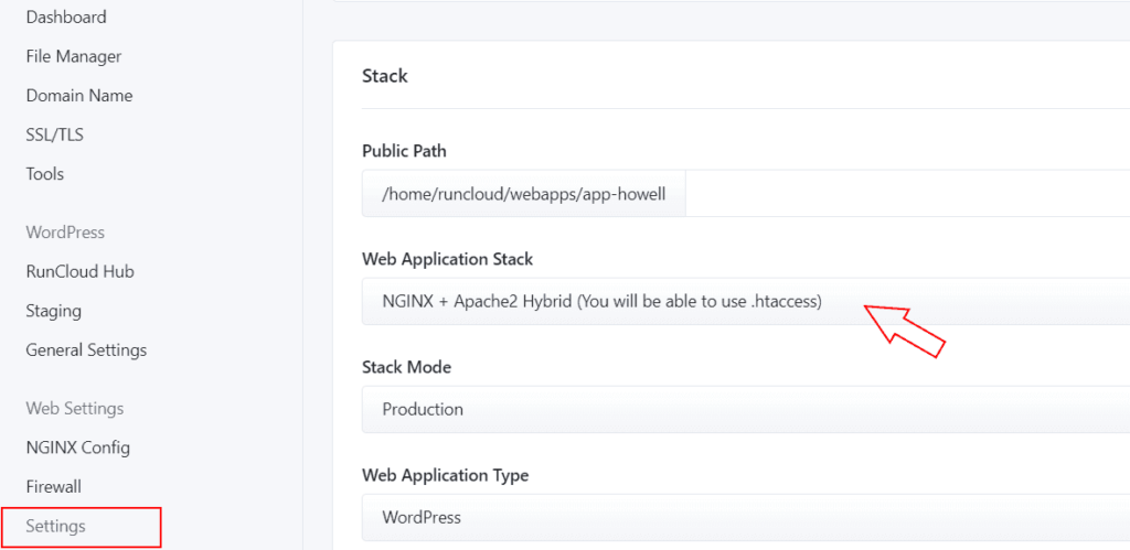 RunCloud Nginx and Apache