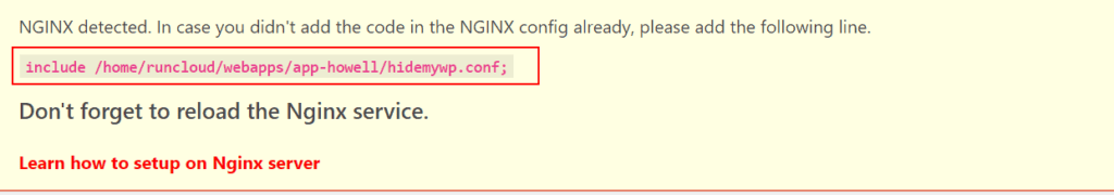 RunCloud Nginx notification