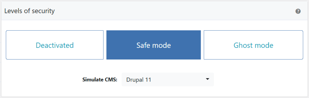 Activate Safe Mode or Ghost Mode